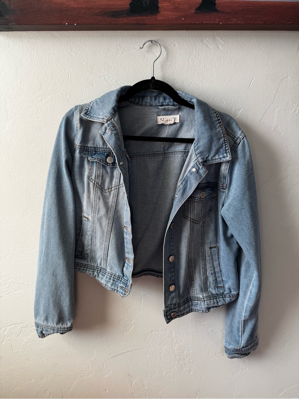 Cavalini Light Blue Cropped Denim Jacket